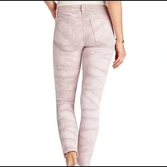 Sam Edelman Mid Rise Skinny Jeans Pink tie die NWT $128 - Picture 3 of 5